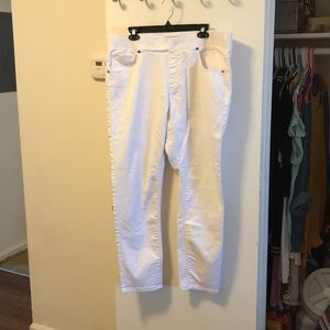 2X white spanx pants